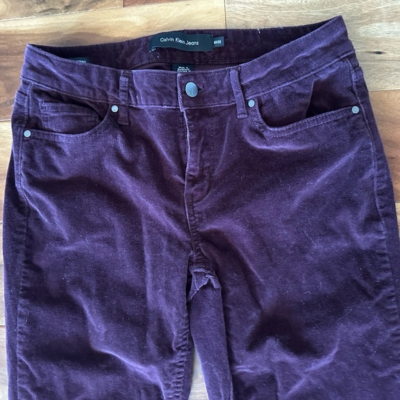 Calvin Klein Jeans Burgandy Corduroy Pants size 10 - Picture 2 of 4